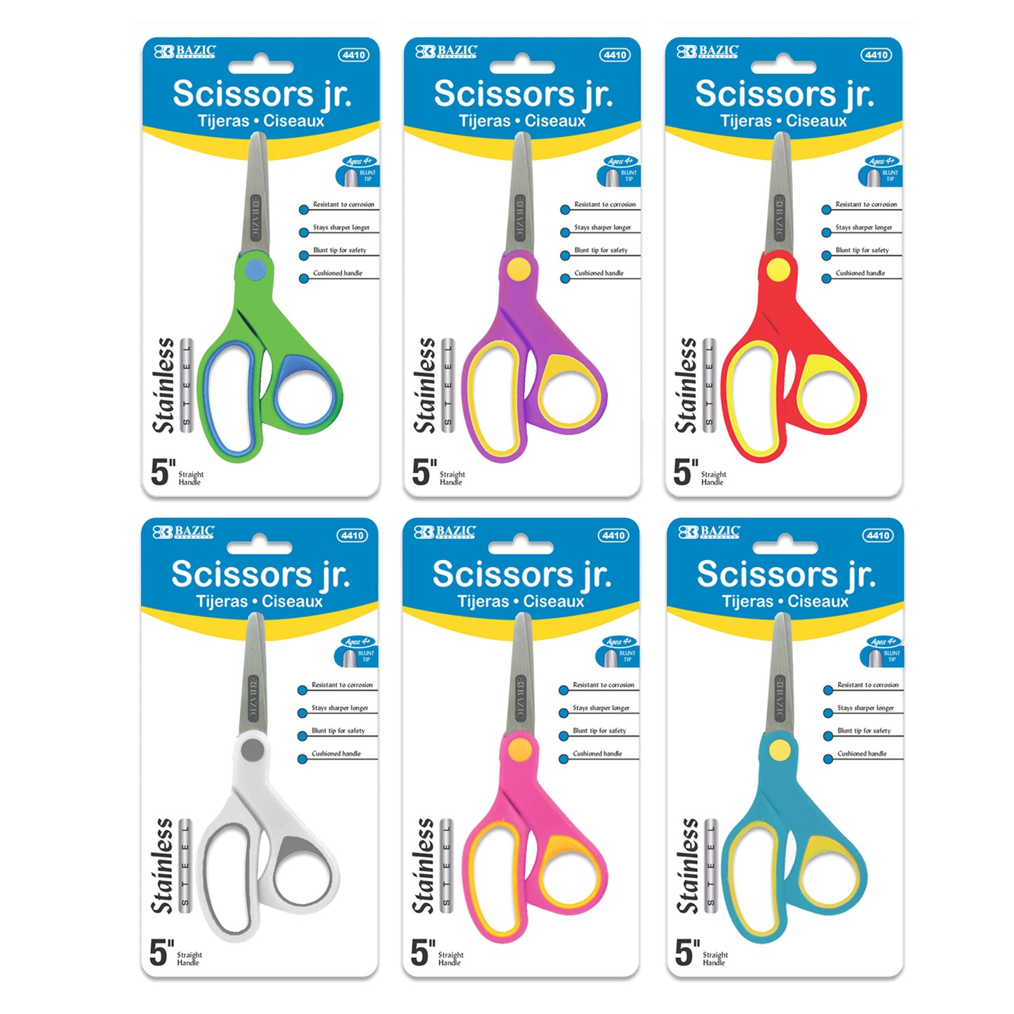 5" Child Safety Scissors - Blunt Tip - Individually Packaged