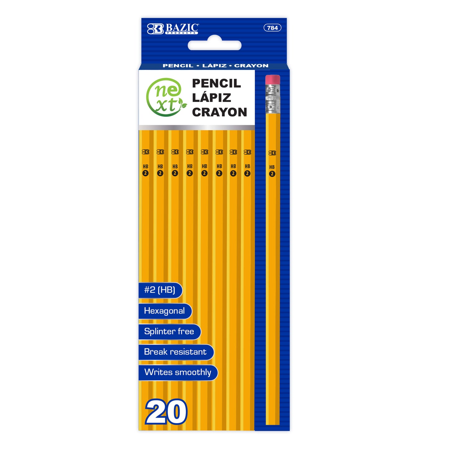 NEXT #2 Yellow Pencil (20/Pack)