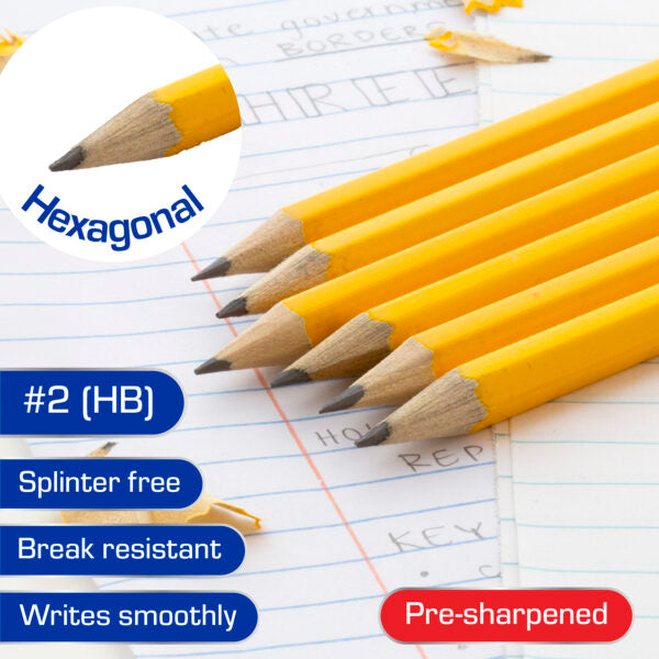 NEXT #2 Yellow Pencil Pre-Sharpened (12/Pack)